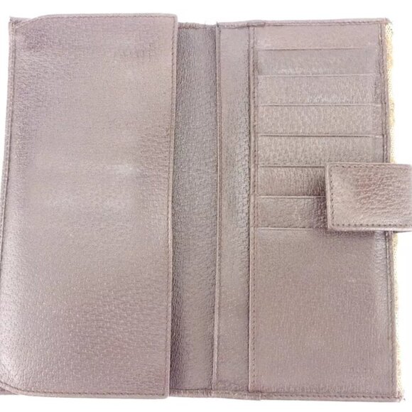 GUCCI wallet GG pattern beige canvas ?~ leather Authentic used C3841 - Picture 5 of 9